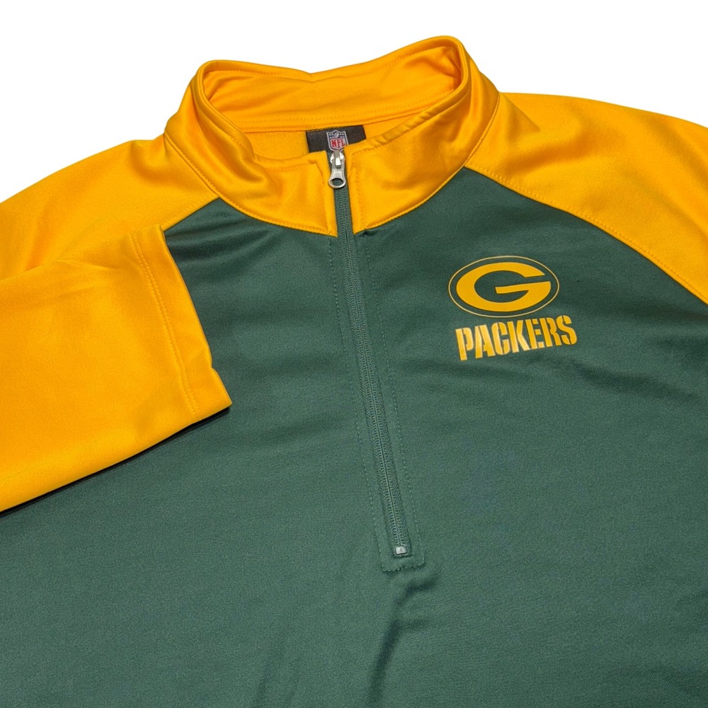 NEW Green Bay Packers NFL Team Apparel Mens XL Half Zip Pullover Jacket Football